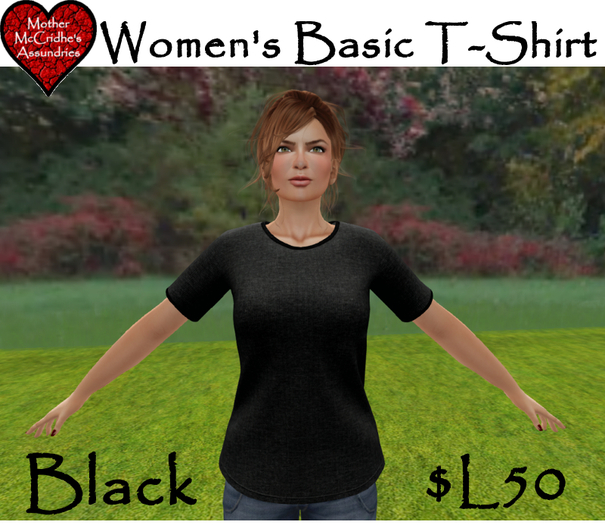 Women's Basic T-Shirt - BLACK - MMA