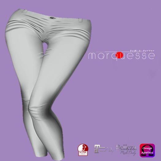 [Marquesse] Jeggins White Bagged