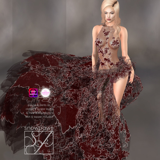 Snowpaws - Maselan Rouge Gown