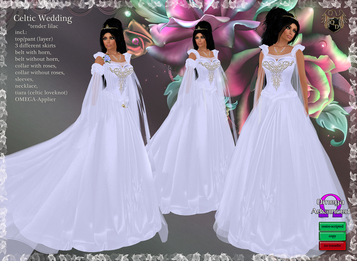Celtic Wedding/ballgown *tender lilac (incl. Omega) 