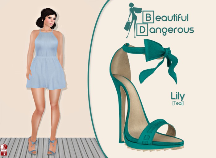 ! Beautiful Dangerous ! Lily Heels [Teal]