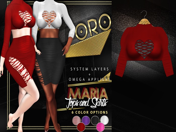 .ORO. Maria Top - Red - Shopping Hud (WEAR)