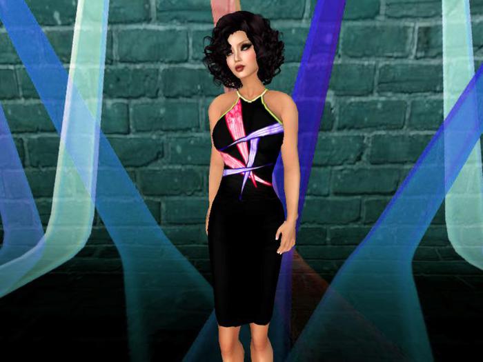 Flashy Red & Navy Tank Dress