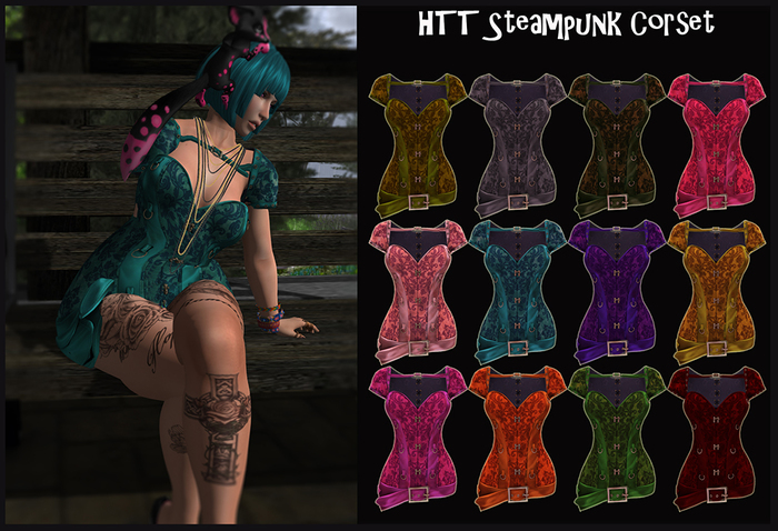 HTT Steampunk Corset W/HUD