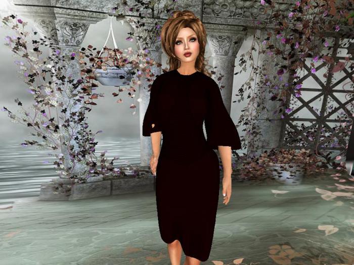 Geometric Lines Dress Red