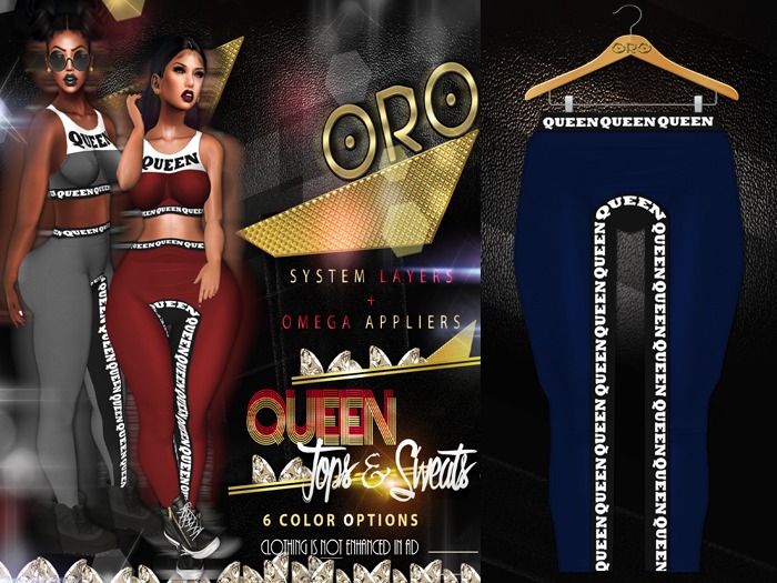 .ORO. Queen Sweats - Navy -Shopping Hud (WEAR)