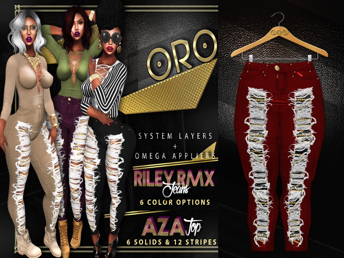 ORO - Riley Rmx Jeans - Red