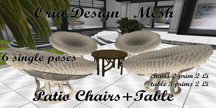 Oria Design - Patio Chair White