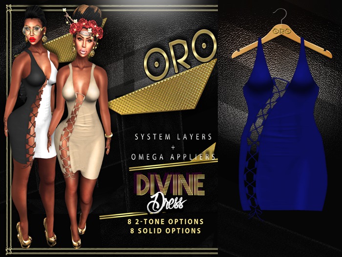 .ORO. Divine Dress - Blue - Shopping Hud (WEAR)