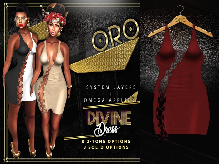 .ORO. Divine Dress - Red - Shopping Hud (WEAR)