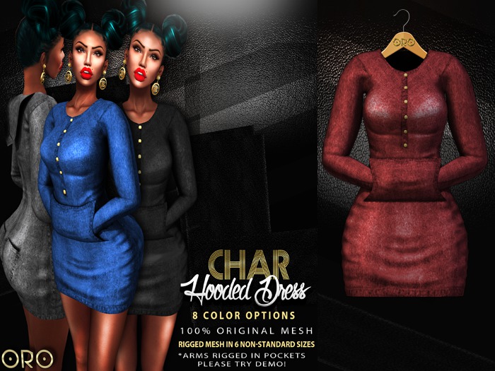 ORO - Char Dress  - Red