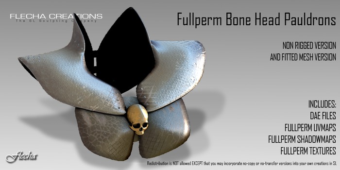 FLECHA Bone head pauldrons FULLPERM