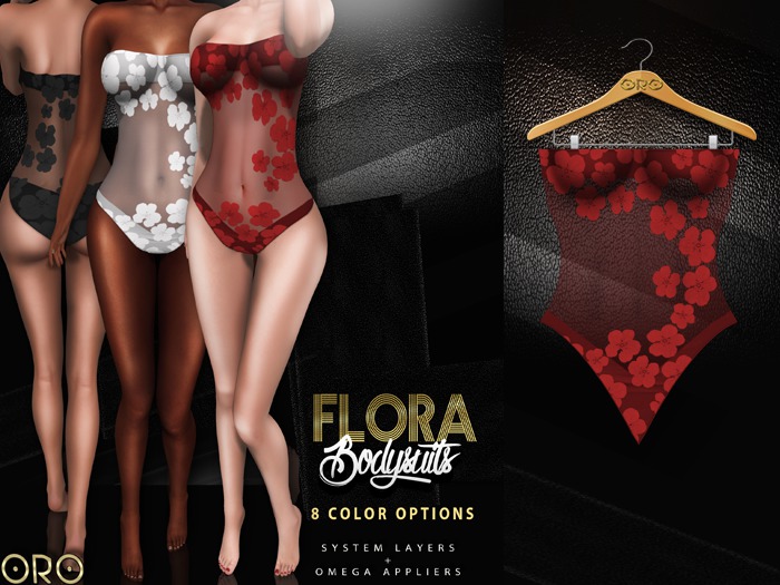 .ORO. Flora Bodysuit - Red - Shopping Hud (WEAR)