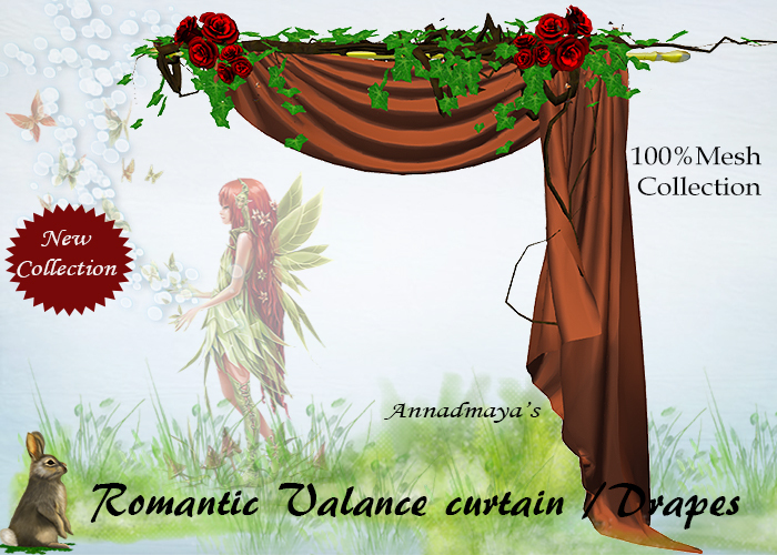 ROMANTIC MESH VALANCE CURTAIN/DRAPES V 13