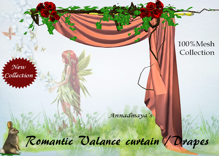 ROMANTIC MESH VALANCE CURTAIN/DRAPES V 18