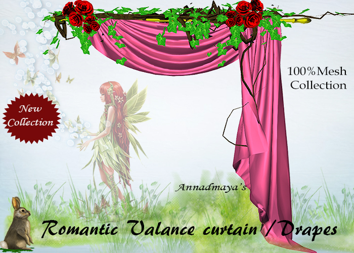 ROMANTIC MESH VALANCE CURTAIN/DRAPES V 20