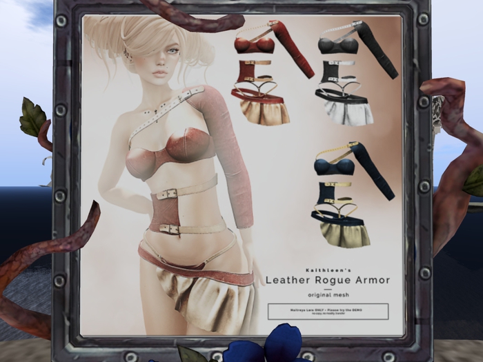 Kaithleen's Rogue Leather Panties BLACK RARE