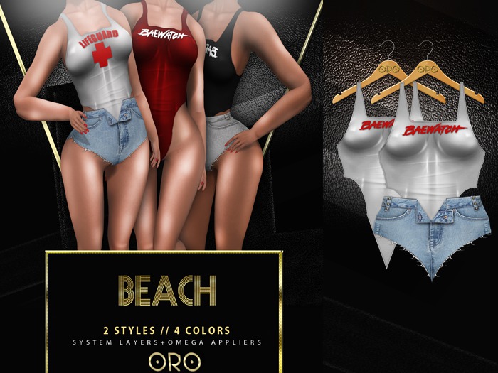 .ORO. Beach - BaeWatch - White - Shopping Hud (WEAR)
