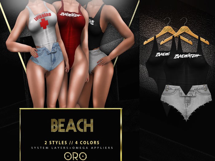 .ORO. Beach - BaeWatch - Black - Shopping Hud (WEAR)