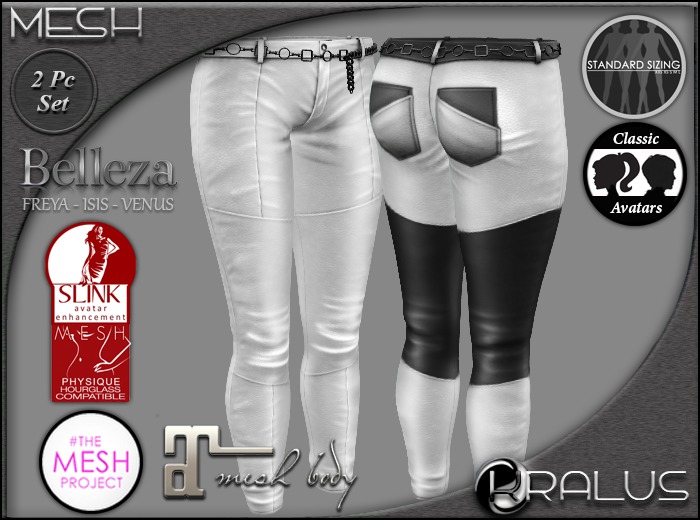 ::KRALUS:: Mesh : Dread Pants : White