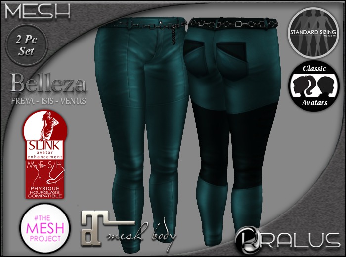 ::KRALUS:: Mesh : Dread Pants : Turquoise