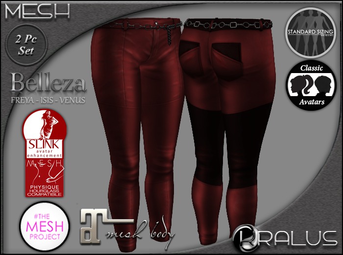 ::KRALUS:: Mesh : Dread Pants : Red