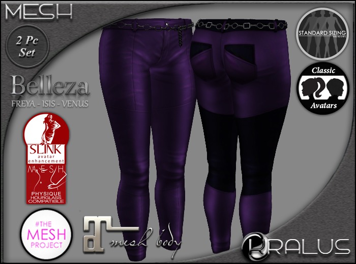 ::KRALUS:: Mesh : Dread Pants : Purple