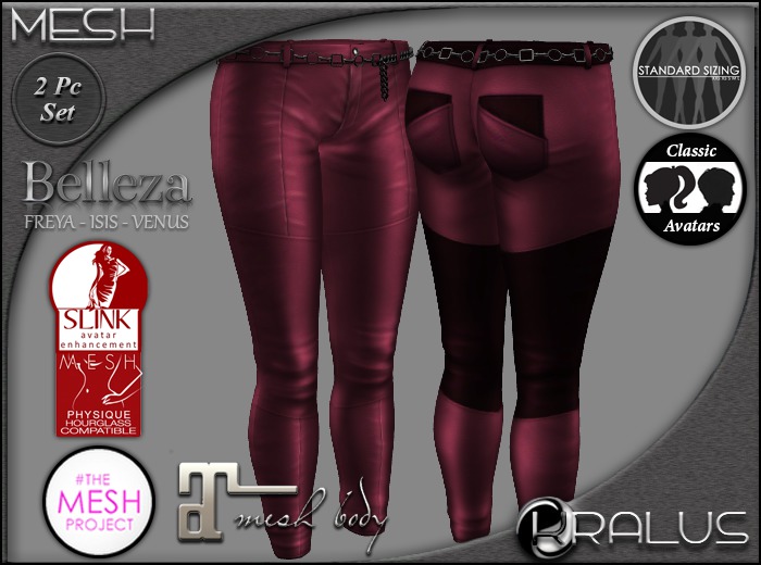 ::KRALUS:: Mesh : Dread Pants : Pink