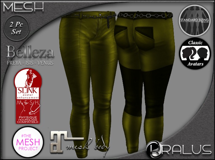 ::KRALUS:: Mesh : Dread Pants : Green
