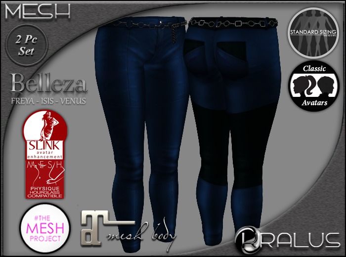 ::KRALUS:: Mesh : Dread Pants : Blue