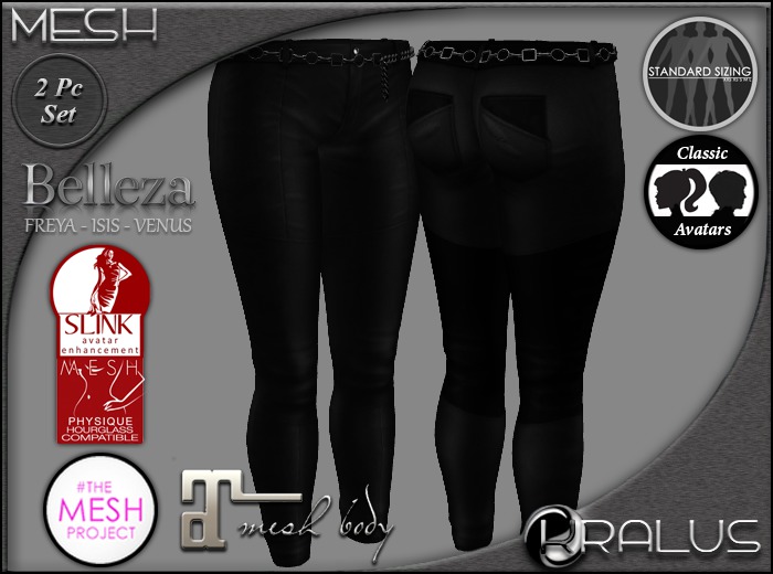 ::KRALUS:: Mesh : Dread Pants : Black 