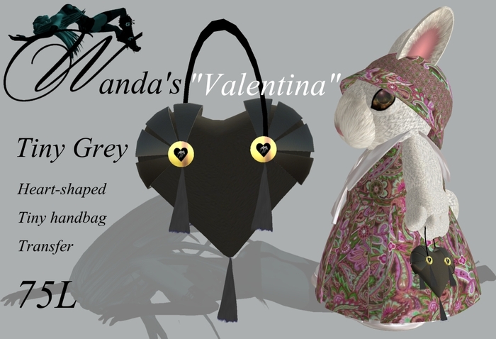 Wanda's Tiny 'Valentina' Handbag in Grey - Purse for tinies