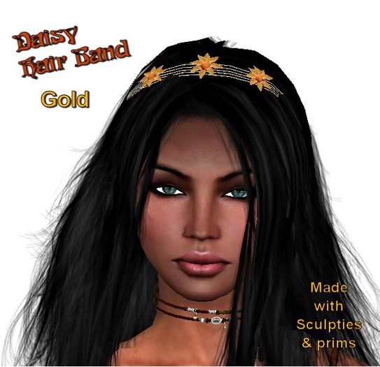 Daisy hair band gold