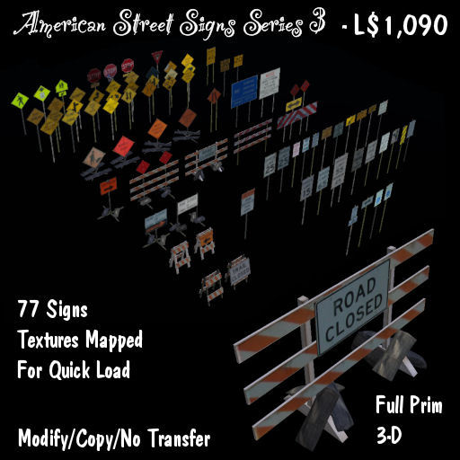 American Street Signs, Series 3 (77 Signs)