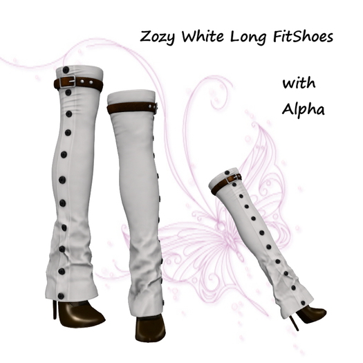 Zozy White Long FitShoes Box