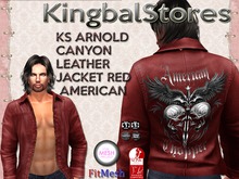 KS ARNOLD CANYON LEATHER JACKET RED AMERICAN