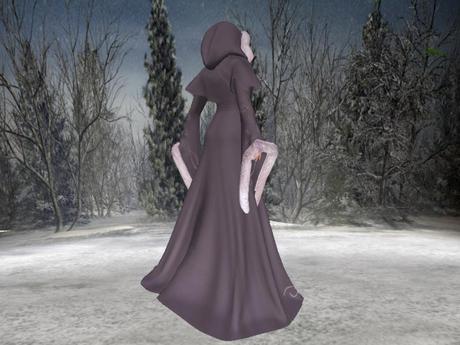 Second Life Marketplace - Medieval Princess Long Furry Dove Coat