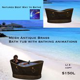 Antique Brass Animated Tub (crate)