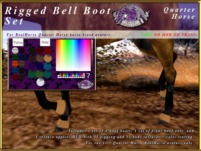 *E* RealHorse Rigged Bell Boot Set [BOXED]  RHQH