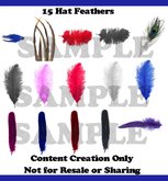 15 Hat Feathers Alpha Textures