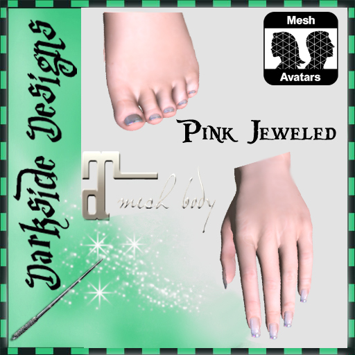 Maitreya Light Pink Jeweled Nails
