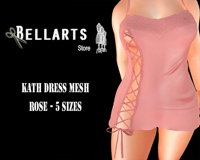 {Bellarts Store} Kath Dress Rose Mesh