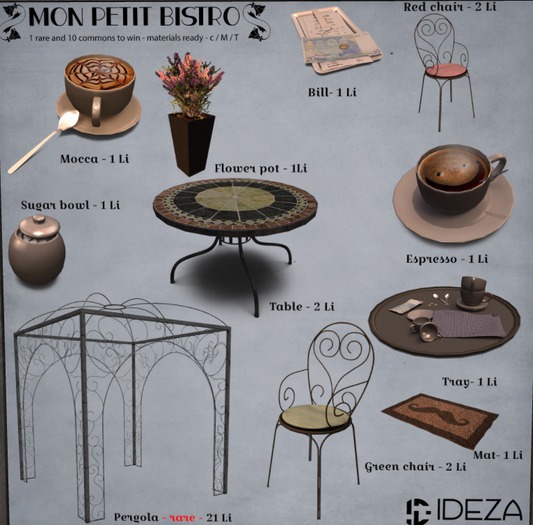 [IDEZA Furnitures] - Mon petit bistro Mat
