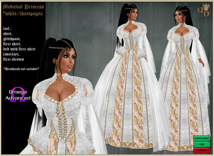 Medieval Princess (white/champagne) 