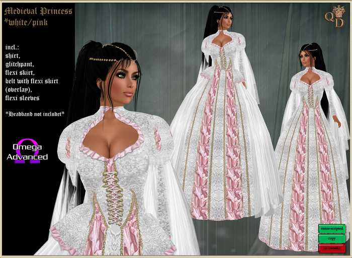 Medieval Princess (white/pink)