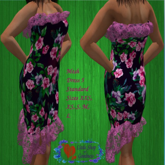 Asymmetric, Sleeveless, Floral Print, Tube Dress With Frills Mesh