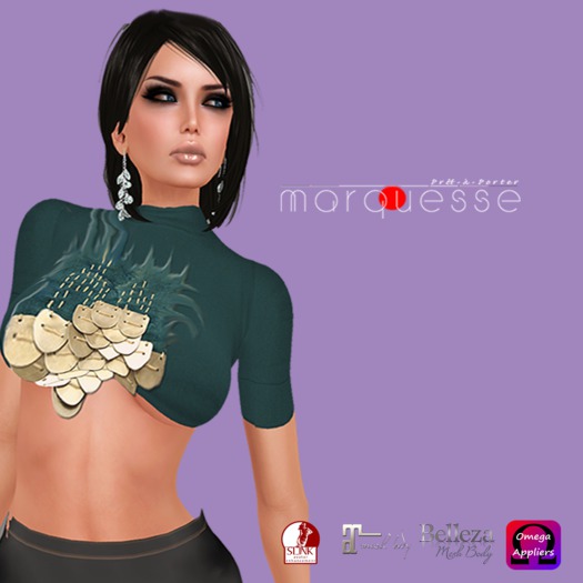 [Marquesse] Half Top Blue Boxed