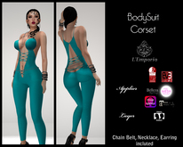 L'Emporio ::*Bodysuit Corset*:: Turquoise_With Applier_