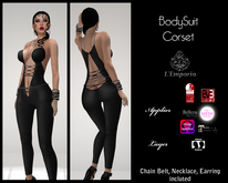 L'Emporio ::*Bodysuit Corset*:: Black _With Applier_