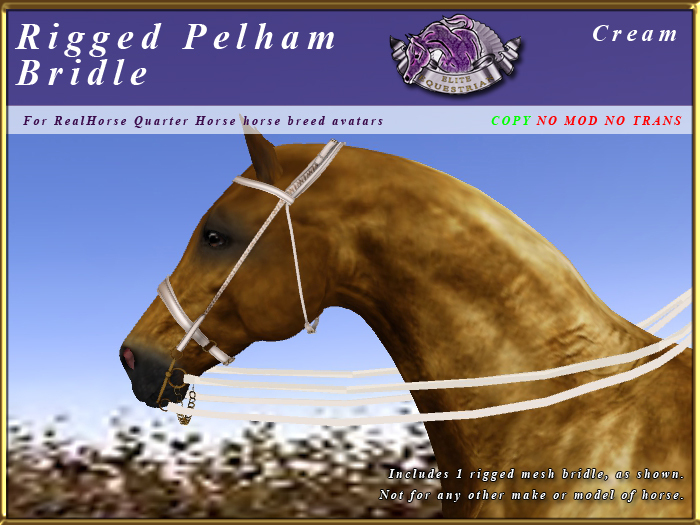 *E* Rigged Pelham Bridle [BOXED] RHQH Cream